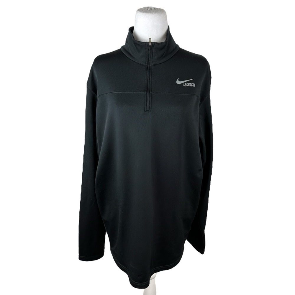 Mens Y2K Nike Micro Swoosh Lacrosse Quarter Zip Athletic Jacket Size L
